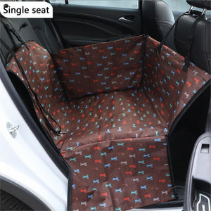 Pet Carriers Oxford Waterproof Dog Car Seat Cover Pet Car Back Seat Dog Carrier Paw Pattern Pet Mat Hammock Cushion Protector