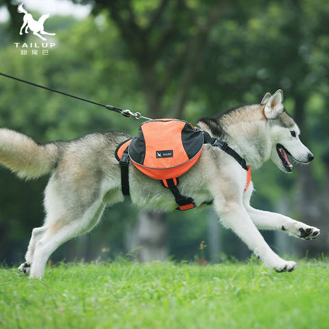 TAILUP Pet Outdoor Backpack Large Capacity Dog Adjustable Saddle Bag Luxury Dog Backpack Harness Carrier For Traveling Hiking