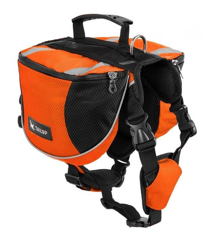 TAILUP Polyester Pet Dog Saddlebags Pack Hound Travel Camping Hiking Backpack Saddle Bag for Small Medium Large Dogs Free Gift