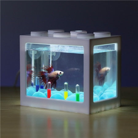 PETFORU Betta fish Fighting Cylinder Rumble Fish Cylinder Mini Aquarium Building block fish tank