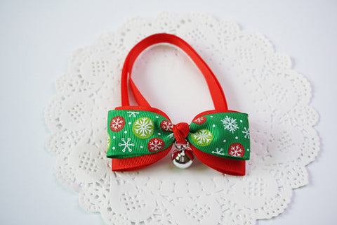 1 Pieces Cute Christmas Pet Supplies Handmade Ribbon Dog Bow Ties 8 Colors Cat Neck Tie Dog Accessories