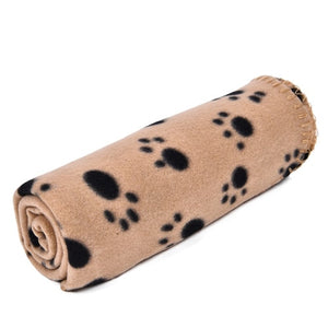 Wholesale Pet Blankets Mat Blanket Lovely Design Paw Print Soft Warm Fleece Dog Cat Mat Puppy Bed Sofa Cushion Pet Kitten Towels