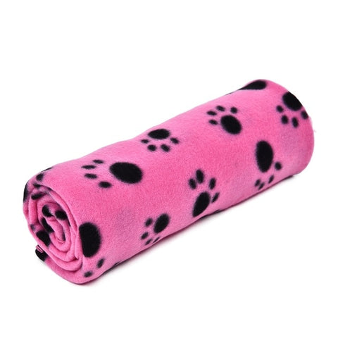 Wholesale Pet Blankets Mat Blanket Lovely Design Paw Print Soft Warm Fleece Dog Cat Mat Puppy Bed Sofa Cushion Pet Kitten Towels
