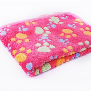 3 Colors  40x60cm 75x50cm  Cute Floral Pet Sleep Warm Paw Print towl Dog Cat Puppy Fleece Soft Dog Blanket Pet Dog Beds Mat