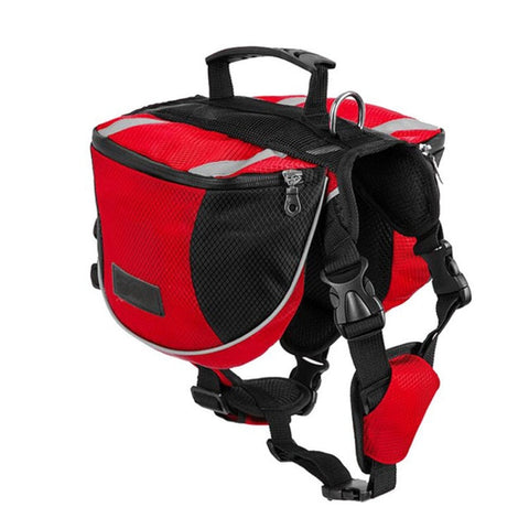 TAILUP Pet Outdoor Backpack Large Dog Reflective Adjustable Saddle Bag Harness Carrier For Traveling Hiking Camping Safety
