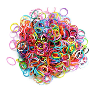 100 Pcs Mixed Color Rubber Bands Girls Pet Dog DIY Hair Grooming Accessories Bands Colored Top Elastic for dog Topknot
