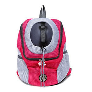 Venxuis New Out Double Shoulder Portable Travel Backpack Outdoor Pet Dog Carrier Bag Pet Dog Front Bag Mesh Backpack Head