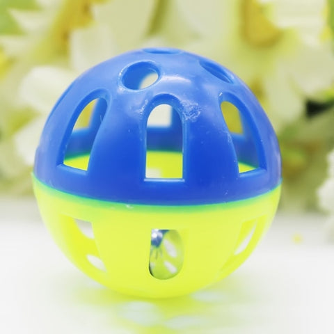 1pc Cats Toys Hollow Bell Funny Plastic Interactive Ball Tinkle Puppy Playing Products Dia 3 cm Pets Favorite Accessories