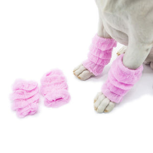 Warm Autumn Winter Pet Dog Leg Warmers Socks Printed Non-slip Leopard Dots Leg Drop Shipping 4Pcs/Set