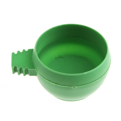Parrot Mini Food Water Bowl Feeder Plastic Birds Pigeons Cage Sand Cup Feeding