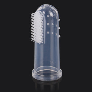 OLN Pet Dog Super Soft Pet Finger Toothbrush Teddy Dog Brush Bad Breath Tartar Teeth Tool New Arrival 2019 Cat dog toothbrush