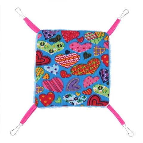 Double Layer Warm Pet Hamster Hammock Nest Squirrel Hanging Blanket Mat Bed Small Pets Chinchillas Rat House Mat Pet Supplies