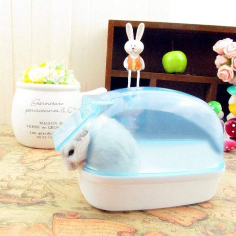 LanLan Dustproof Plastic Cute Small Pet Hamster Bathroom Sauna Bathtub Playing Box-30