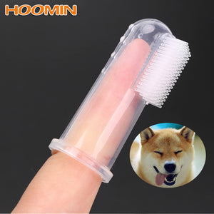 Silicone Super Soft Teddy Dog Brush Pet Finger Toothbrush Dog Cat Bad Breath Tartar Teeth Care Pets Puppy Cleaning Supplies